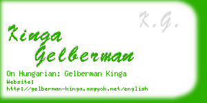 kinga gelberman business card